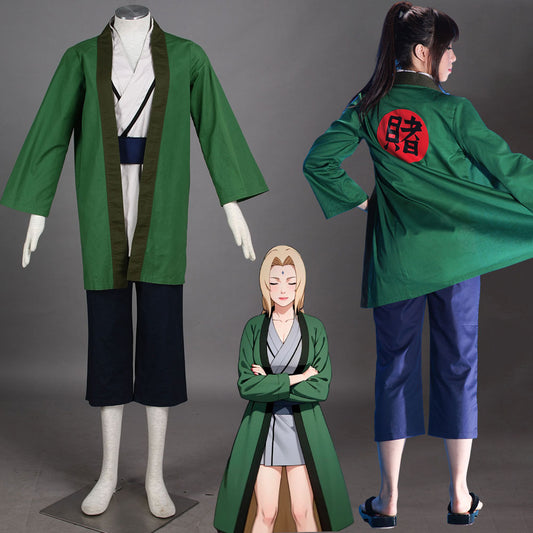 Anime Naruto Shippuden Cosplay Tsunade 5th Hokage Costume Women Kids Halloween