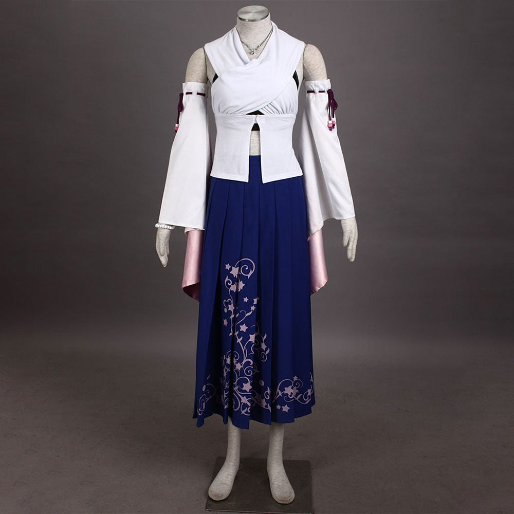 Final Fantasy X 10 Yuna Cosplay Costume Full Outfit with Accessories Women Kids Halloween