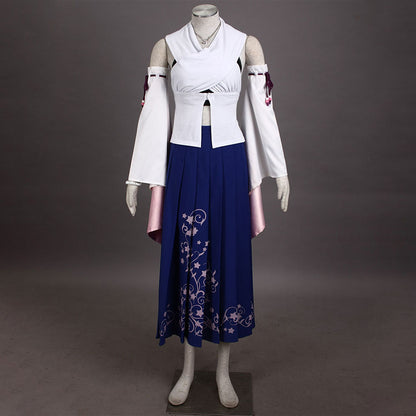 Final Fantasy X 10 Yuna Cosplay Costume Full Outfit with Accessories Women Kids Halloween