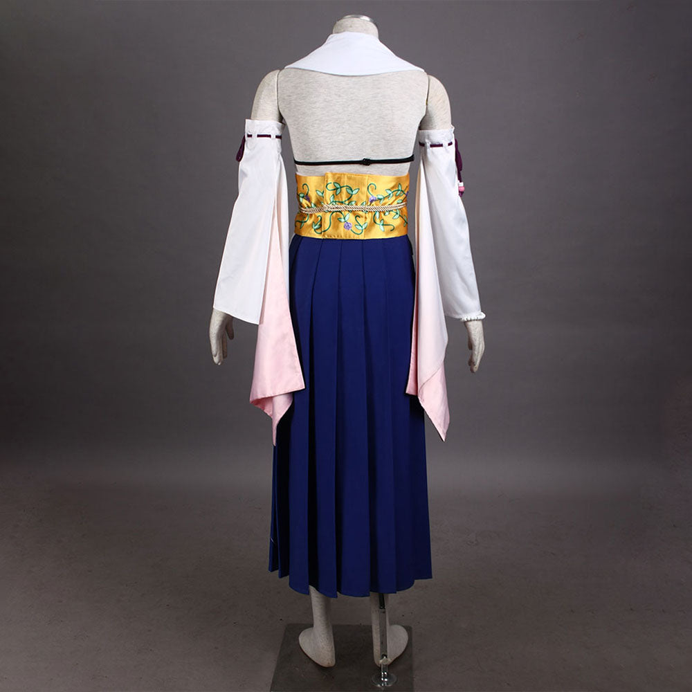 Final Fantasy X 10 Yuna Cosplay Costume Full Outfit with Accessories Women Kids Halloween