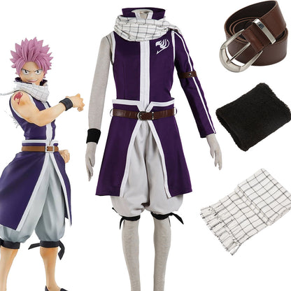 Anime Fairy Tail Big Magic Bucket Traps Natsu Dragneel Cosplay Costume Full Outfit Men Kids Halloween