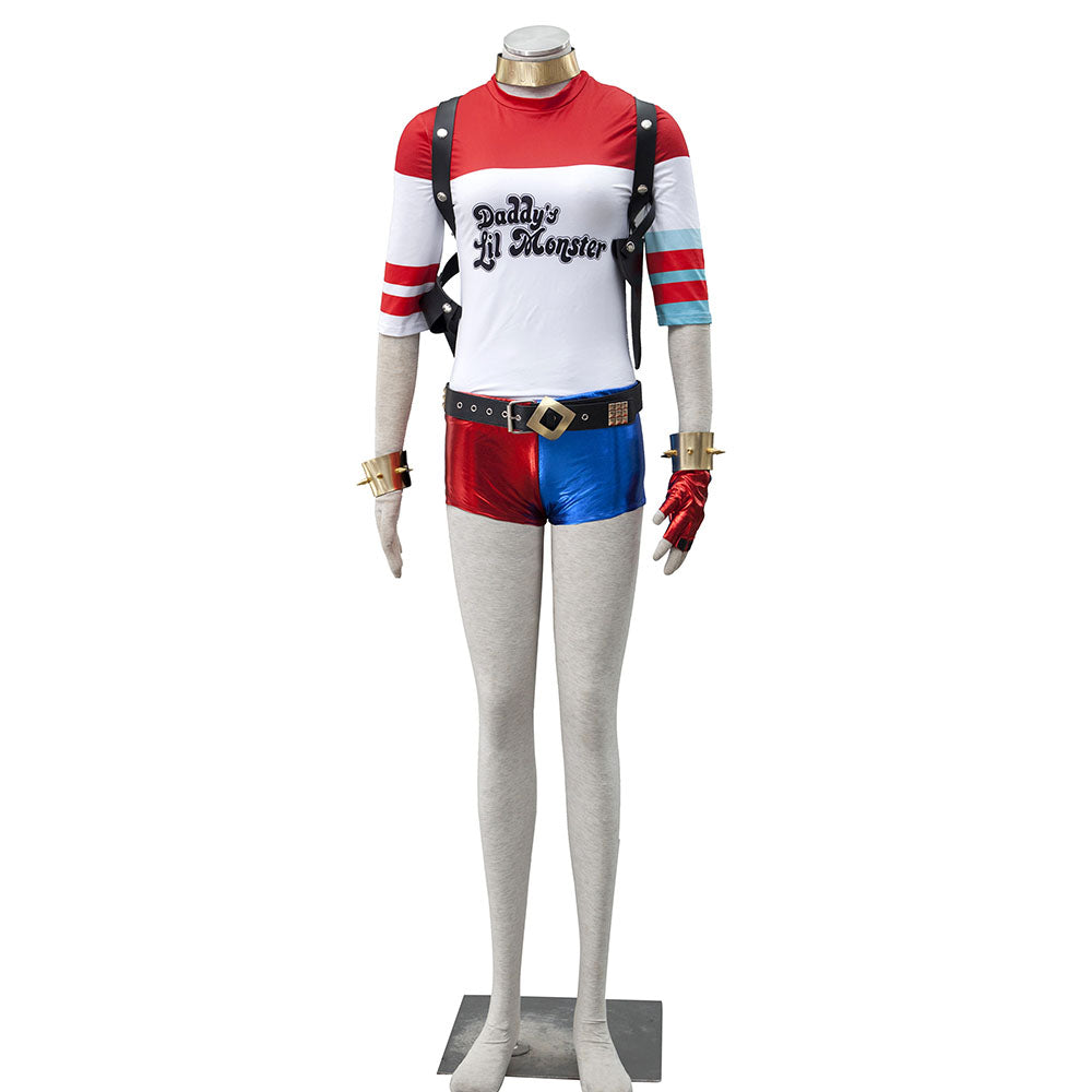 The Suicide Squad Female Joker Harley Quinn Cosplay Costume full Outfits Women and Kids Halloween