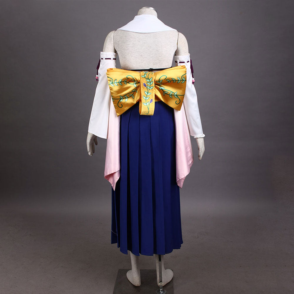 Final Fantasy X 10 Yuna Cosplay Costume Full Outfit with Accessories Women Kids Halloween