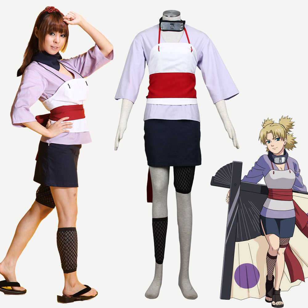 Anime Naruto Shippuden Cosplay Temari Costume Women Kids Halloween
