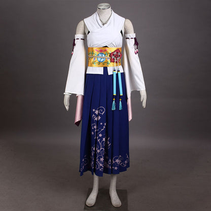 Final Fantasy X 10 Yuna Cosplay Costume Full Outfit with Accessories Women Kids Halloween