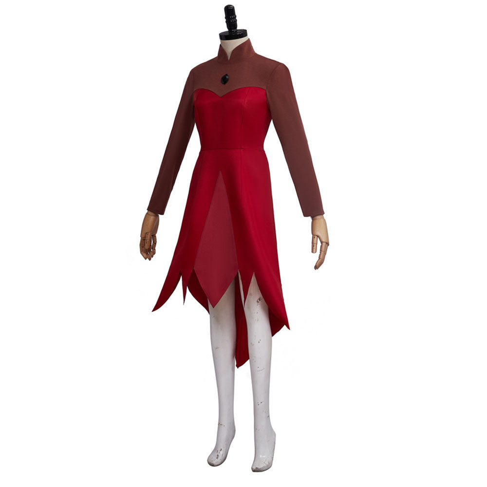 The Owl House Costume Eda Raine king Cosply Dress for Women Halloween