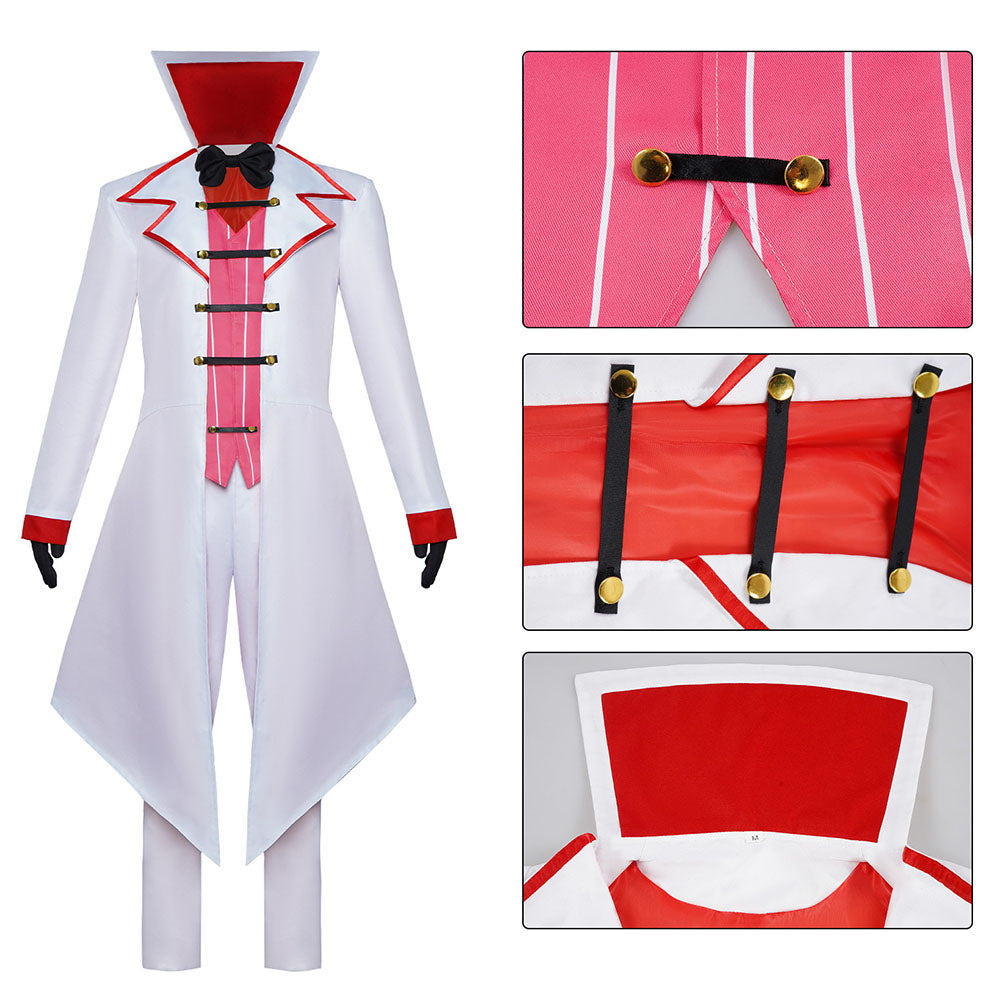 Hazbin Hotel Lucifer Morningstar Cosplay Costume full Outfit for Men and Kids Halloween
