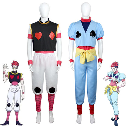 HUNTER×HUNTER Costumes Hisoka Cosplay Black and Blue Costume Full Outfit Men Halloween