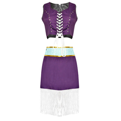 Pirate Adventure Archaeologist White Coat Costume Full Outfit for Women Halloween