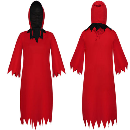 Halloween Costume Red Devil the Death Cosplay Party Costume Red Coat Unisex
