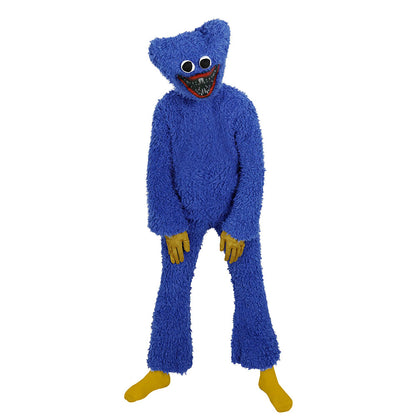 Game Poppy Playtime Costume Huggy Wuggy Blue Pink Cosplay Jumpsuit for Adults and Kids