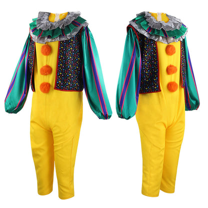 Movie It Stephen King Costume the Joker Yellow Cosplay full Outfit for Women and Kids Halloween