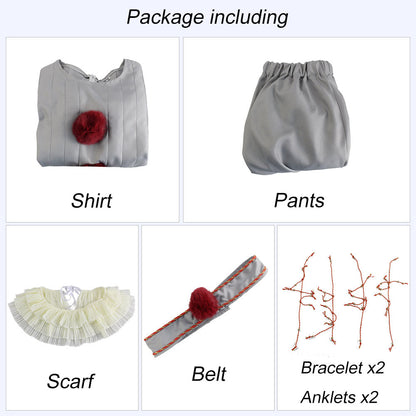 Movie It Stephen King Costume the Joker Cosplay full Outfit for Adults and Kids Halloween