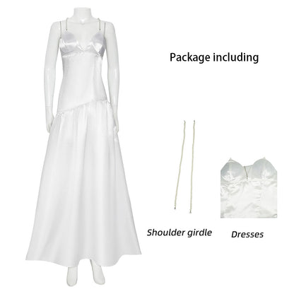 Joker 2 Joker Folie a Deux Costume Lady Gaga Harley Quinn Cosplay White Wedding long Dress