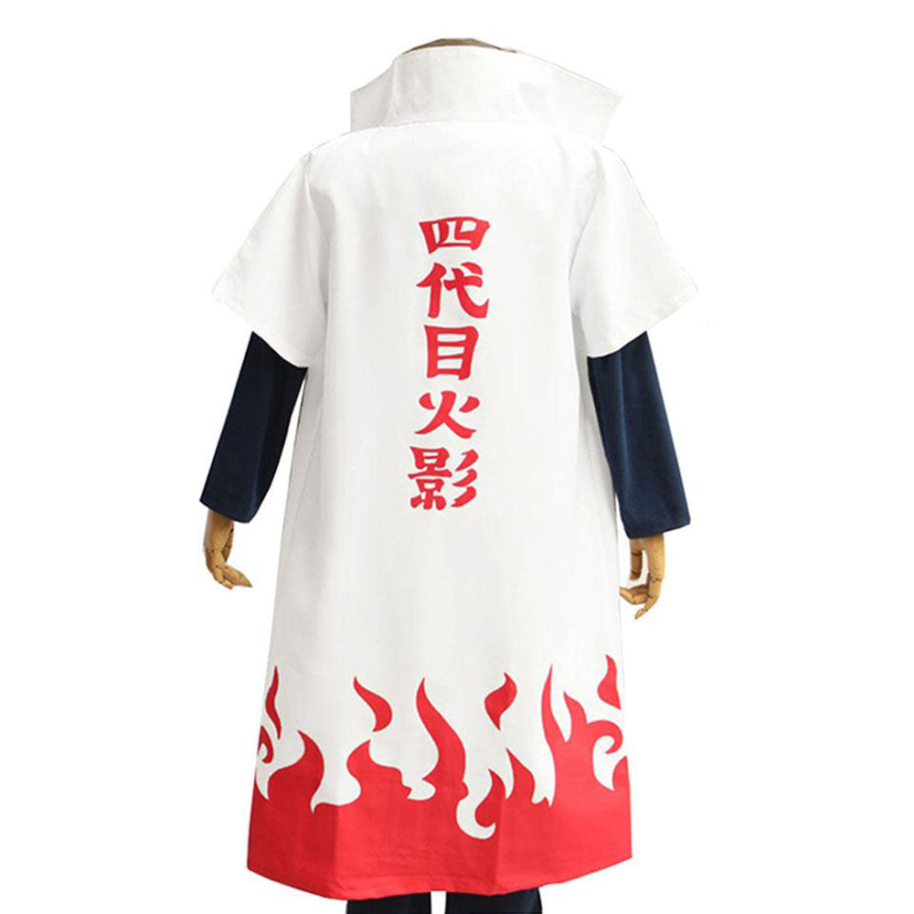 Anime Naruto Shippuden Costume 4th Hokage Namikaze Minato Cloak Cosplay With Headband