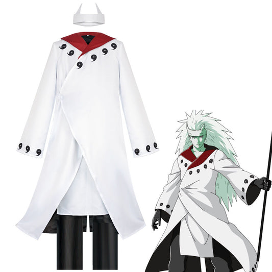 Anime Naruto Shippuden Costume Uchiha Madara The Sage of the Six Paths Style Cosplay Cloak