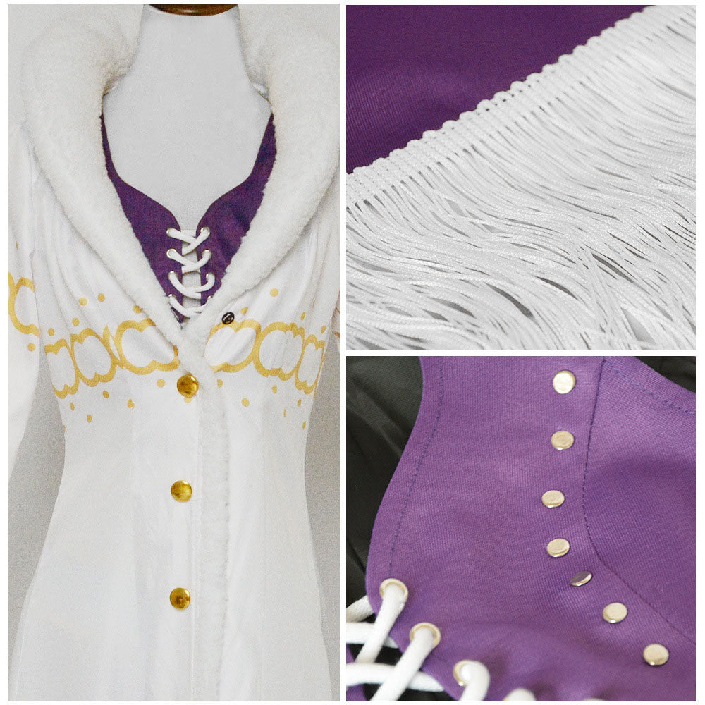 One Piece Nico Robin Cosplay Costumes White Coat full Outfit for Women Halloween