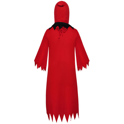 Halloween Costume Red Devil the Death Cosplay Party Costume Red Coat Unisex