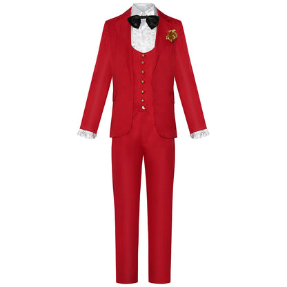 Movie Beetlejuice Costume Beetlejuice Cosplay Red Suits for Men Halloween