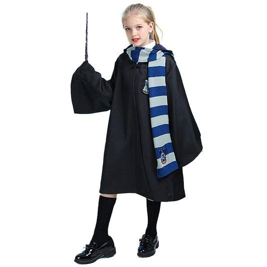 Harry Potter Ravenclaw Slytherin Gryffindor Hufflepuff Cosplay Costumes Cloak for Adults and Kids Halloween