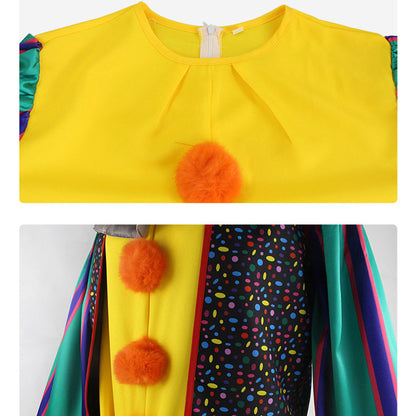 Movie It Stephen King Costume the Joker Yellow Cosplay full Outfit for Women and Kids Halloween