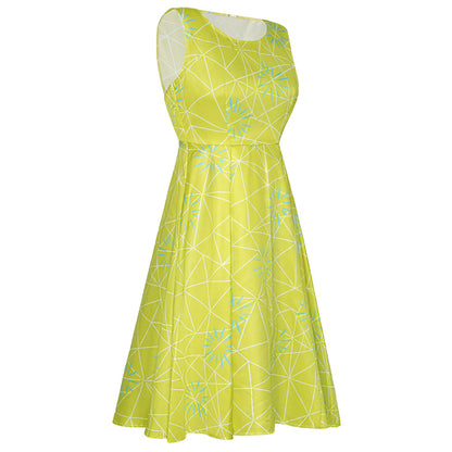 Inside Out Costume Joy Cosplay Yellow Dress for Women and Kids