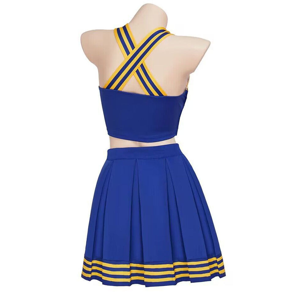 Taylor Swift Costume Cheerleading Cosplay Blue Dress for Women Halloween