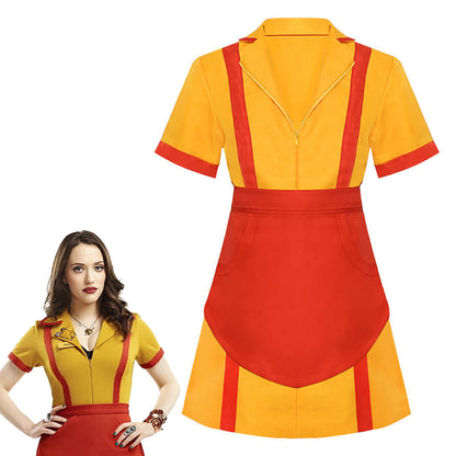 Tow Broke Girls Costume Max and Caroline Cosplay Dress for Women and Kids