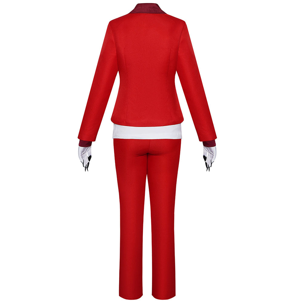 Hazbin Hotel Charlie Morningstar Cosplay Red Pants Costume full Outfit for Women