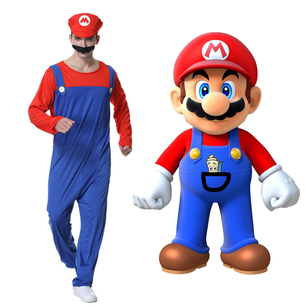 Super Mario Bros Costume Mario and Luigi Cosplay Outfits for Adults