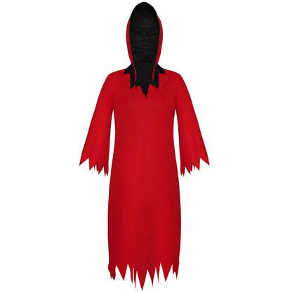 Halloween Costume Red Devil the Death Cosplay Party Costume Red Coat Unisex