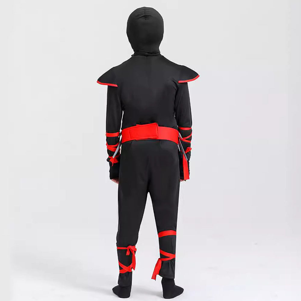 Halloween Costume Kids Ninjia Warrior Cosplay Suits with All Accessories