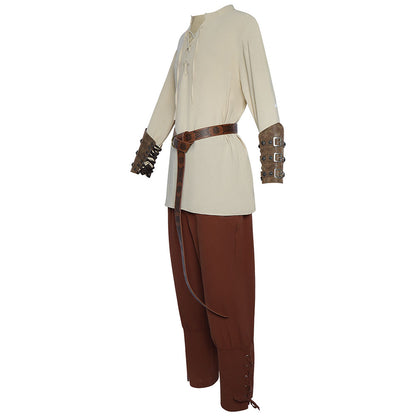 Halloween Costume Pirates of the Caribbean Medieval Pirate Cosplay full Outfits for Men