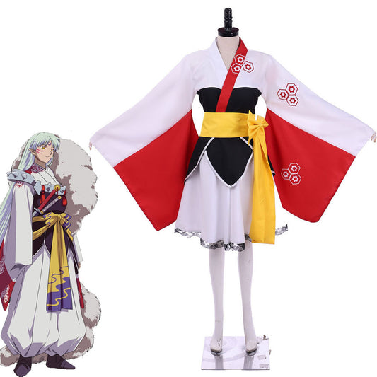 Inuyasha Dog Sesshoumaru Cosplay Costume full Outfit Women Halloween