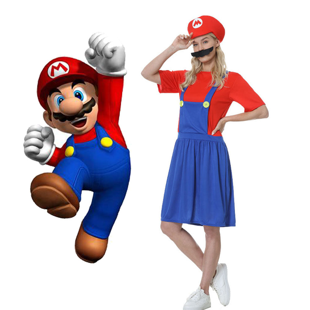 Super Mario Bros Costume Mario and Luigi Cosplay Outfits for Adults