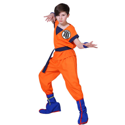 Dragon Ball Son Goku Training Costume full Outfits Chinese Character 'Turtles' Men and Kids