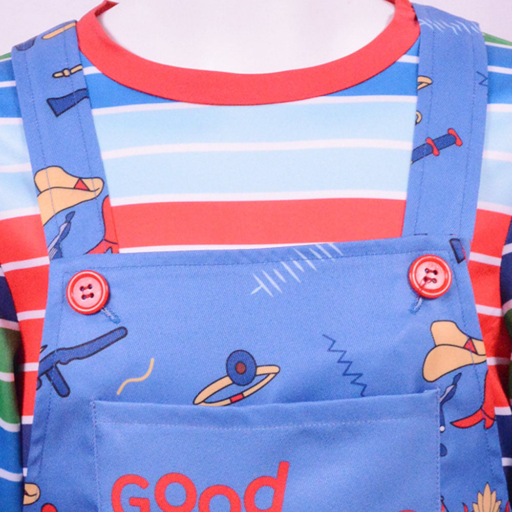 Movie Child's Play Costume Chucky Cosplay Outfits for Men and Kids