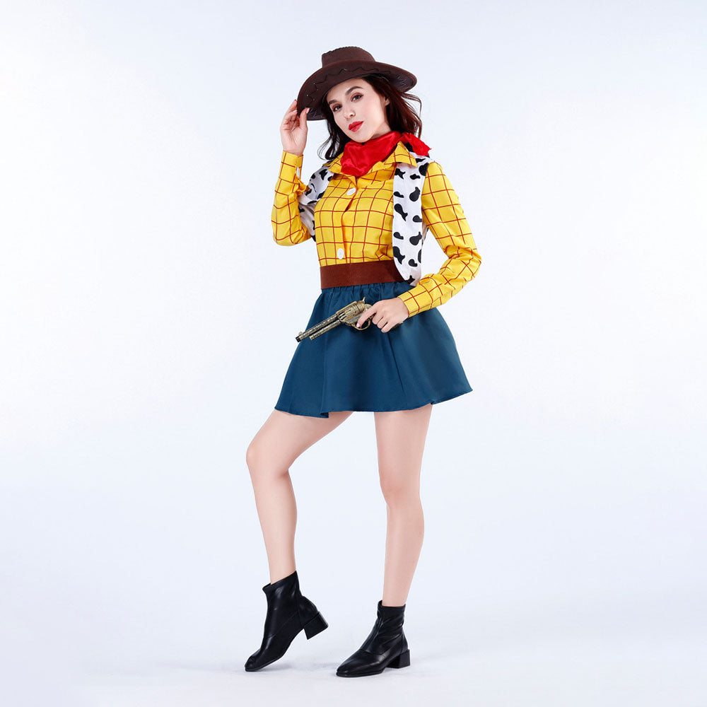 Toy Story Costume Woody Cosplay Full Outfit with Hat for Men and Women Halloween
