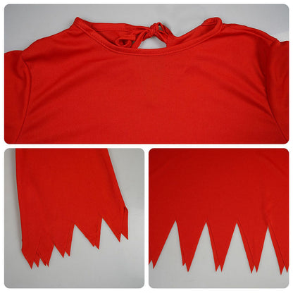 Halloween Costume Red Devil the Death Cosplay Party Costume Red Coat Unisex