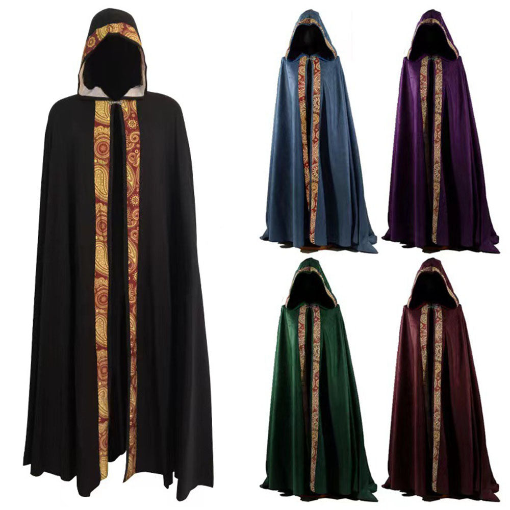 5 Colors Unisex Long Cloak Medieval Church Clergy Loose Cape Cloak ...