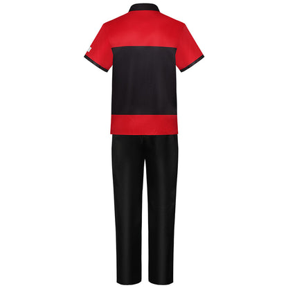 Game Manny's Costume the Cashier Shop Assistant Clerk Cosplay Outfits for Men