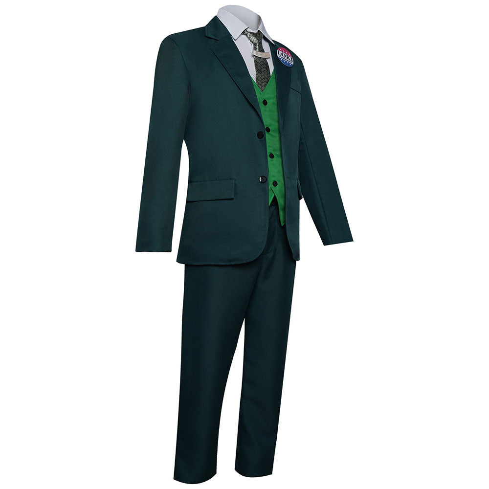 Movie Loki Costumes Loki Cosplay Dark Green Full outfits for Men