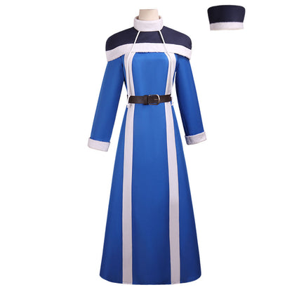 Fairy Tail Costumes Juvia Lockser Cosplay full Outfit with Hat Women Halloween