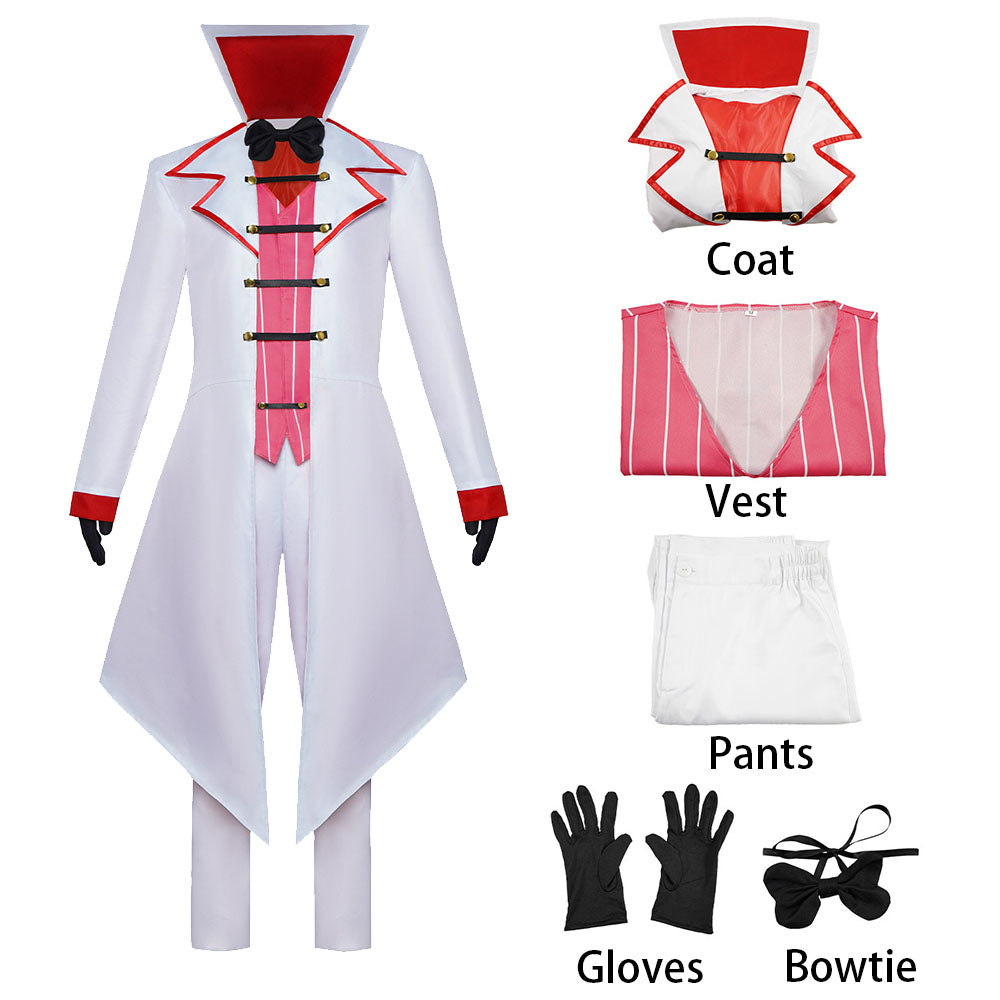 Hazbin Hotel Lucifer Morningstar Cosplay Costume full Outfit for Men and Kids Halloween
