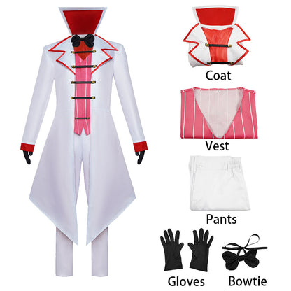 Hazbin Hotel Lucifer Morningstar Cosplay Costume full Outfit for Men and Kids Halloween