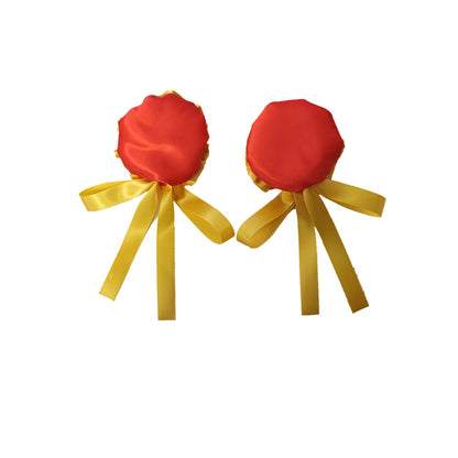Anime Mobile Game Twin Buns Scroll Weapons Ninja Girl Cosplay Costume for Women Kids