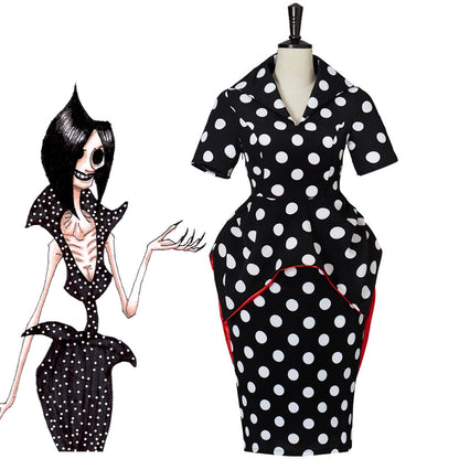 Coraline Costume Coraline's Other Mother Cosplay Black Dress for Women Halloween