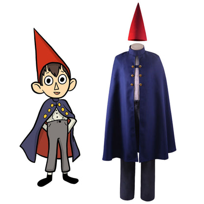 Over the Garden Wall Costumes Wirt Cosplay Full Outfits with Hat for Adults and Kids