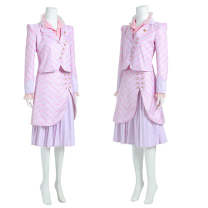 Musical Wicked Costumes Glinda Cosplay Pink full Outfits for Women and Kids