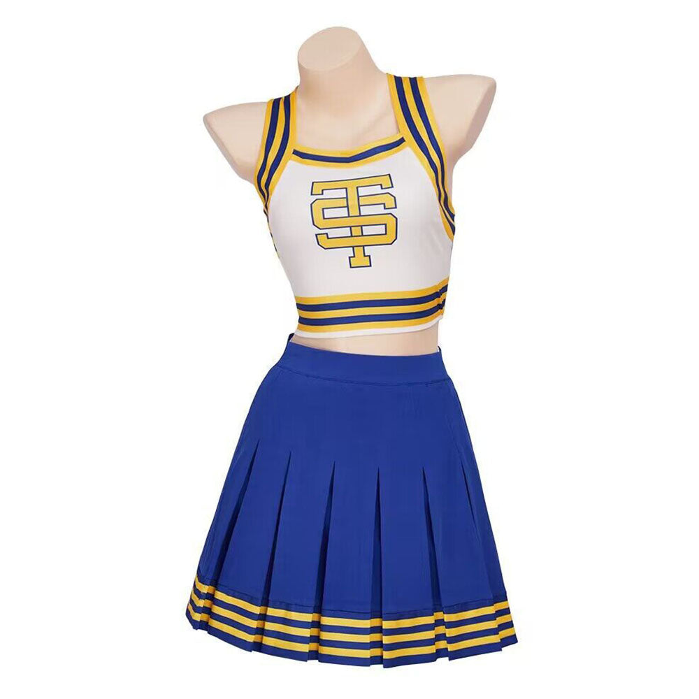 Taylor Swift Costume Cheerleading Cosplay Blue Dress for Women Halloween